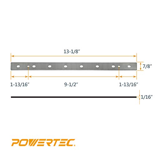 POWERTEC 13-Inch HSS Planer Blades 9 Pack