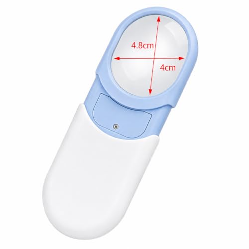 Image of FreshDcart 8X Handheld Magnifying Glass with LED Light | Large Illuminated Lighted Magnifier | Reading Glass for Books Newspapers Maps | Magnifying Glass for Kids and Seniors