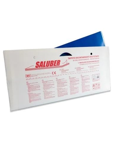 Generico Tappeto Decontaminante con 150 Fogli, 5 Tappeti con 30 Strati Adesivi che Eliminano gli Agenti Contaminanti dalla Suola delle Scarpe, 45 x 90 cm, per Ufficio, Ristorante, Casa