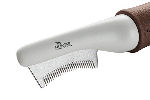 Hunter SPA Trimmmesser sichelförmig, für Hunde, fein, 18,5 x 4,0 cm