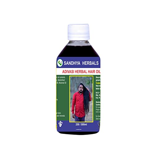 SANDHYA ADIVASI HAIR OIL For Hair Growth & Hair Fall Control Smooth And Shine (250ML Hair Oil)
