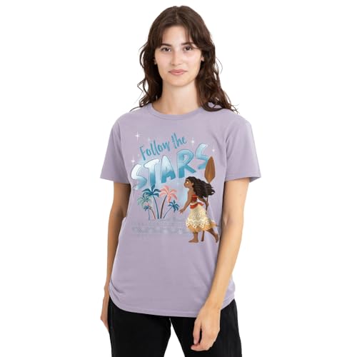 T-shirt Disney Moana Follow The Stars pour femme couleur lavande taille L