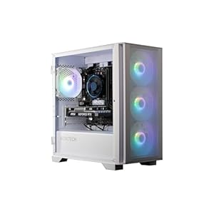 Gamer PC AMD Luna 5 White • Ryzen 5 5500 • RTX 3050 6GB DDR6 • 16GB 3200MHz DDR4 • 1TB NVME SSD • White Mesh RGB Gaming PC Tower Computer • WiFi • Windows 11