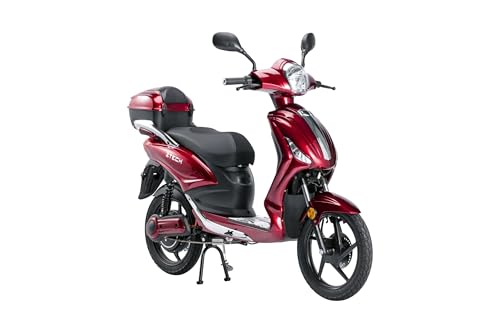 Tecnobike Shop Bici Elettrica a Pedalata Assistita Biciclette Elettroniche Alimentate Z-Tech ZT-09-AL 250w 12Ah Batteria al Litio (Rosso)