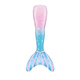 Generico Coda di Sirena Adulto Donna con Scaglie Rosa-Blu e Decorazioni Stellate, Taglia Regolabile, Ideale per Vacanze e Feste a Tema, Tessuto Resistente all
