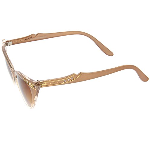 zeroUV Women's Retro Rhinestone Embellished Cat Eye Sunglasses 51mm3