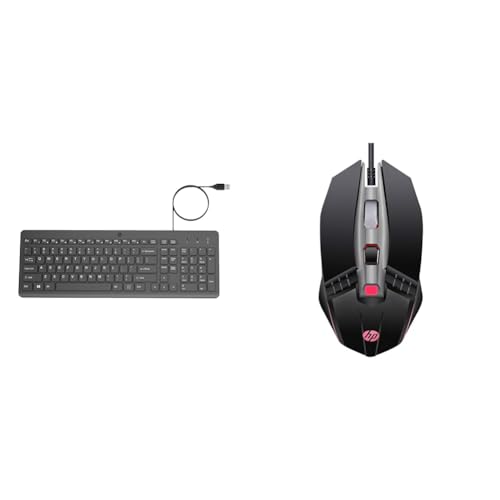Image of HP 150 Wired Keyboard, Quick, Comfy and Ergonomically Design, 12Fn Shortcut Keys, Plug and Play USB