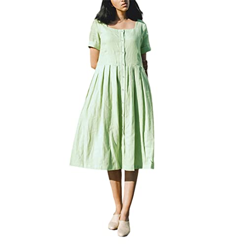 Robe d'été en coton et lin anti-chaleur pour rester fraîche et élégante