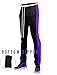 SCREENSHOT Men's Athletic Fitness Slim Fit Workout Track Pants BASIC S41700-Black/Purple-Small