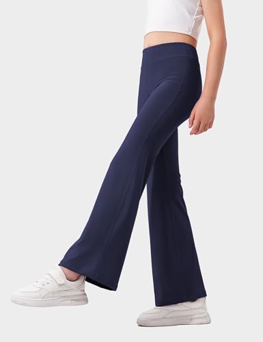 HASMES 3 Pack Girls Flare Leggings Kids Bell Bottom High Waisted Dance Yoga Pants Activewear4