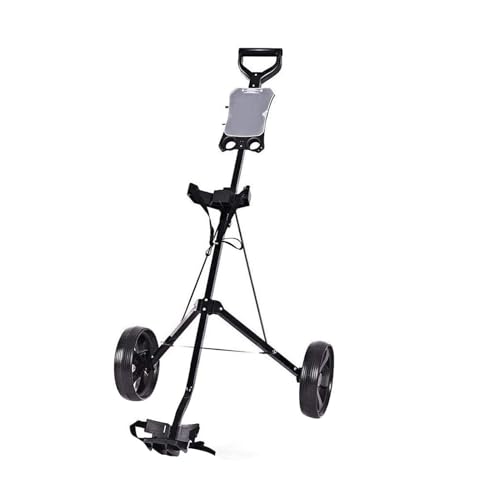 Carro de golf para caminar, saco de golf Push Cart | 2 ruedas plegable bolsa de hierro para carrito de golf | Accesorios deportivos portátiles al aire libre Soporte de exhibición ligero para