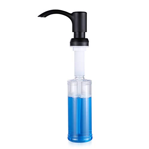 Gagalife Kitchen Sink Soap Dispenser With Large Bottle, Built In Sink Soap Dispenser Refill From Top, Matte Black #TOP1