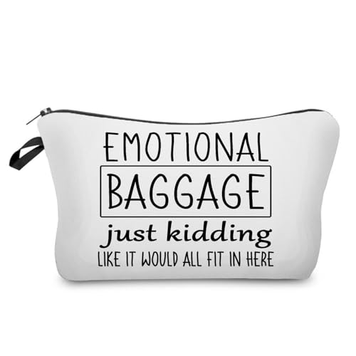 Livel lhood Emotional Baggage Makeup Bag Cute Small Organizer Zipper Pouch Emotional Baggage Cosmetic Bag Christmas Birthday Present for Friends Women