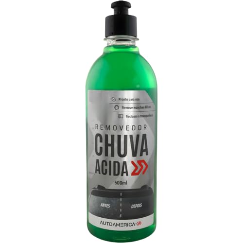 Kit produto para Limpeza Vidros Removedor de Calcificação Tira Chuva Ácida Auto America