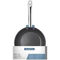 Ollas Y Sartenes Tramontina TRAMONTINA - Sartén Professional, de Acero Inoxidable, Antiadherente y Terminación Brillante, con Fondo Triple y Mango, 26 cm y 2 L
