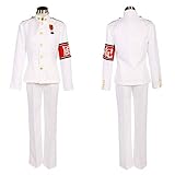 LeeCostumes Kiyotaka Ishimaru Kiyondo White Uniform Suits Outfit Cosplay Cosutme (Male L)
