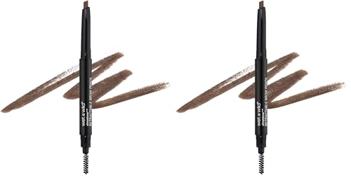 Image of wet n wild Ultimate Eyebrow Retractable Definer Pencil, Medium Brown, Dual-Sided Brow Brush, Fine Tip, Shapes, Defines, Fills Brow Makeup, 1 Count (Pack of 2)