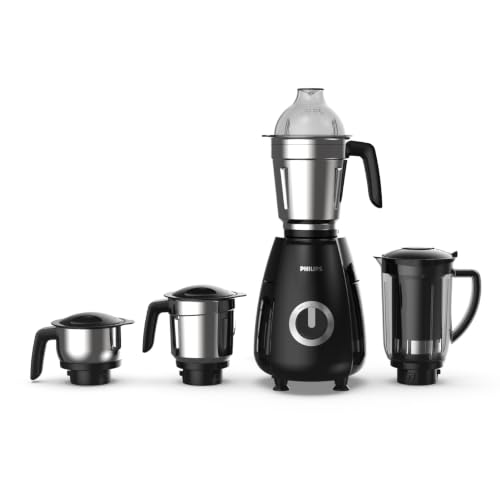 Image of Philips HR7732 Mixer Grinder 1000 Watts 4 Jars with Double Ball Bearing Motor | Unique Modes for Different Texture | Mixer grinder with Heavy Gauge Leak-Proof Steel Jars | 5 Years Motor Warranty