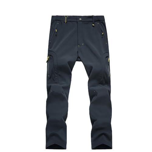 Generisch Pantalones de invierno para hombre, impermeables, pantalones cargo largos, forrados de forro polar, cómodos pantalones de forro polar, resistentes a la abrasión, antidesgarros, pantalones