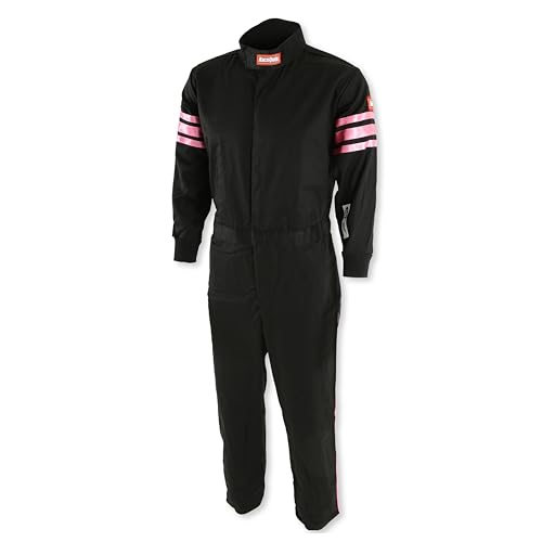 RaceQuip® 1950891RQP Pro-1 Driving Suit SFI 3.2A/1 Black/Pink Stripe Youth XS