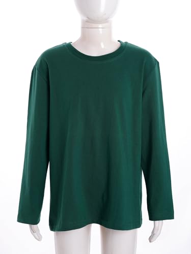 TiaoBug Kids Girls Boys Compression Athletic Performance Undershirt Long Sleeve Cotton Shirts Underwear4