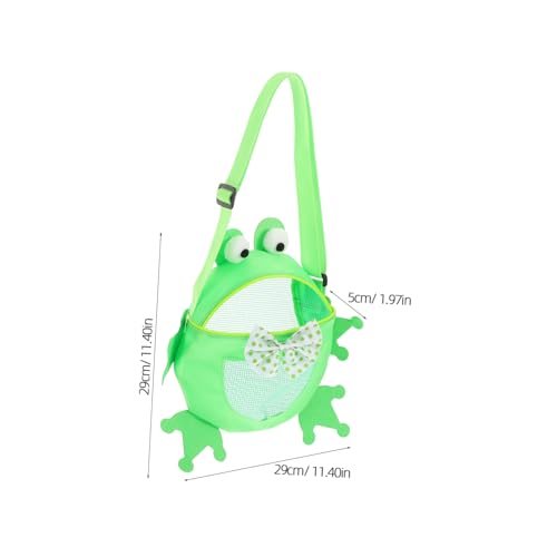 Cute Frog Beach Bag for Boys and Girls Adjustable Sand Toy Storage Tote Large Capacity for Beach Pool and for Outdoor Adventures and Family Outings2