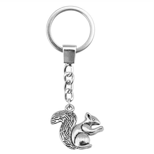 Porte-clés voiture hommes pendentif écureuil 21x21mm accessoire clé