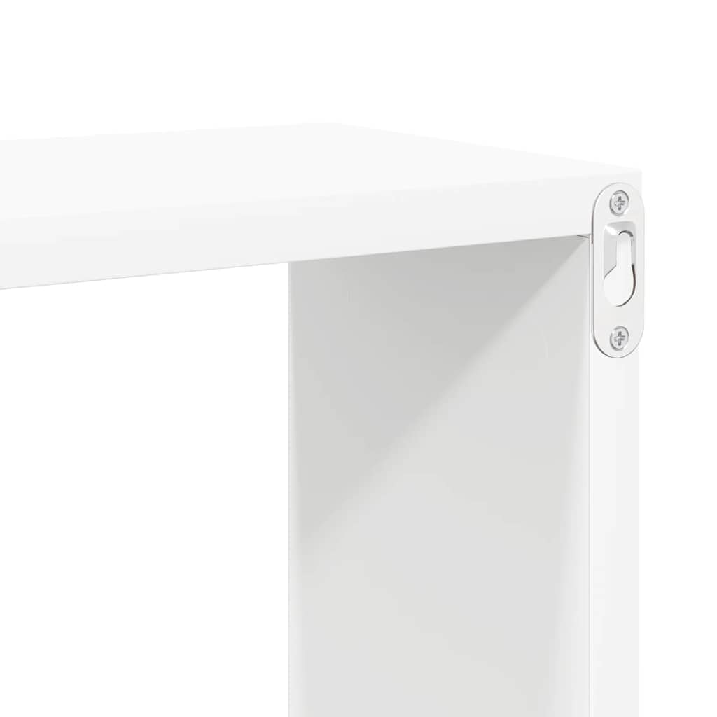 Set di 6 mensole da parete bianche da 60 x 15 x 23 cm, in legno, mensole sospese moderne, per libri, decorazione da collezione, soggiorno, camera da letto, corridoio, set di scaffali a cubo