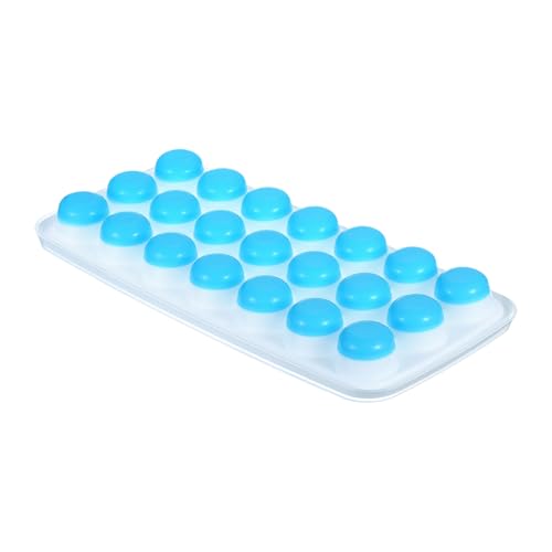 Bandeja para cubitos de hielo con tapa removible azul miniatura 3