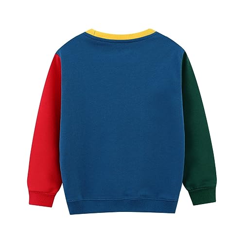 Image of HILEELANG Toddler Boy Sweatshirts Crewneck Long Sleeve Pullover Cotton Graphic Christmas Clothing