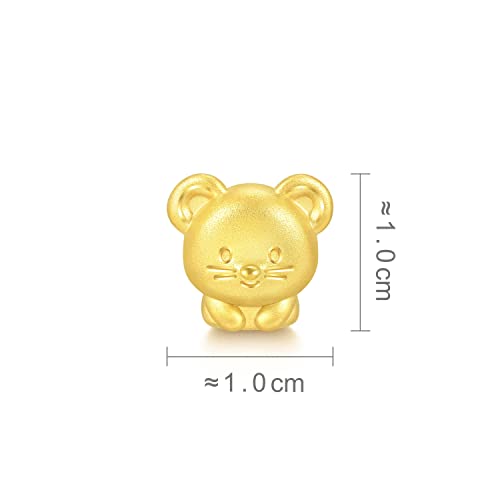 Image of CHOW SANG SANG 999 24K Solid Gold Mini Charm Chinese Zodiac Lovely Cute Animal Mini Charm Bracelet for Women