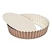 Patisse Extra Deep Round Quiche Pan with Removable Bottom 9-7/8" or 25 cm in Diameter Ceramic Nonstick Coated Off-White/Copper Color 03355