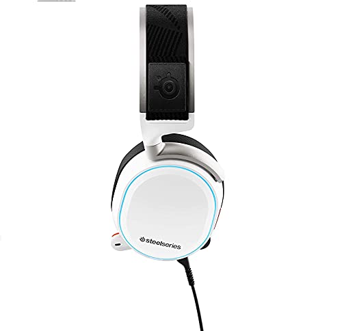 Image of SteelSeries Arctis Pro + GameDAC Wired Gaming Headset - Certified Hi-Res Audio - Dedicated DAC and Amp - for PS5 /PS4 and PC - White