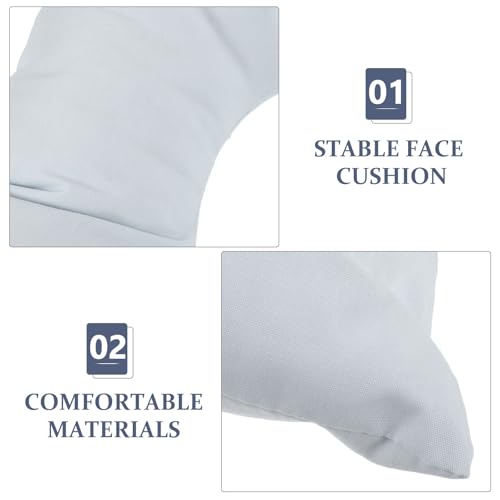Almohada facial azul en U de algodón para mesa de masaje en salones 6