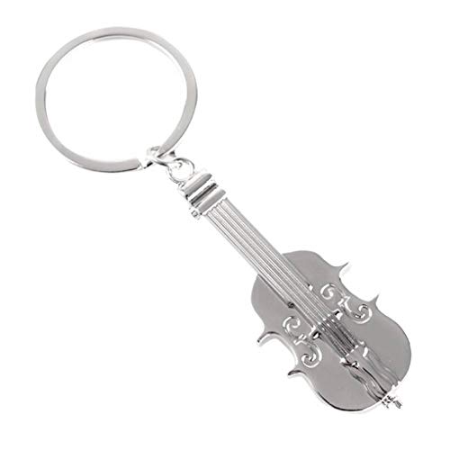 Preisvergleich Produktbild Simiday Violine geprägt Schlüsselanhänger aus Metall Musikinstrument Auto-Schlüsselanhänger Schlüsselhalter Hand Dekor Zubehör