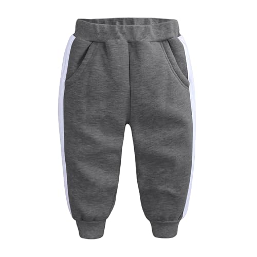 Jogger Sweatpants for Boys Elastic Waist Athletic Track Pants Casual Workout Pull On Trousers Fall Winter Open Bottoms2