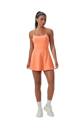 Womens Tennis Dress Workout Dress with Built-in Bra & Shorts Pockets Summer Dresses for Athletic Workout Exercise Golf2
