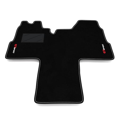 Kit de Alfombrillas compatibles con Ford Transit Camper - Automático 2000-2006 | Alfombrillas a Medida de moqueta, Bordado GT Sport, Alfombra a Medida