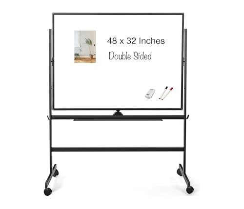 Industrial-Grade Mobile Whiteboard with Lockable Stand