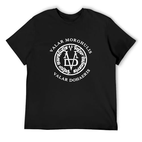 Valar Morghulis & Valar Dohaeris Hip Hop - Camiseta unisex para hombre, color negro, Negro, L