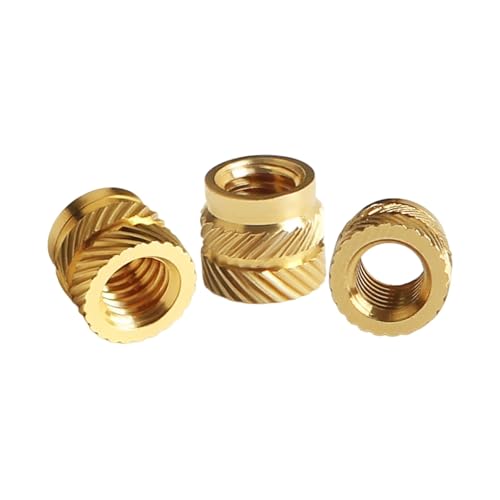 Brass Heat Insert Nut Hot Melt Knurled Embed Injection 3D Print Plastic(M6 x 9 x 8)