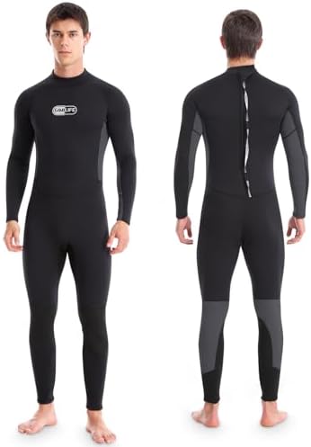 Neoprenanzug für Herren, 3mm Lang Wetsuit für Tauchen, Surfen, Schnorcheln und Kajakfahren