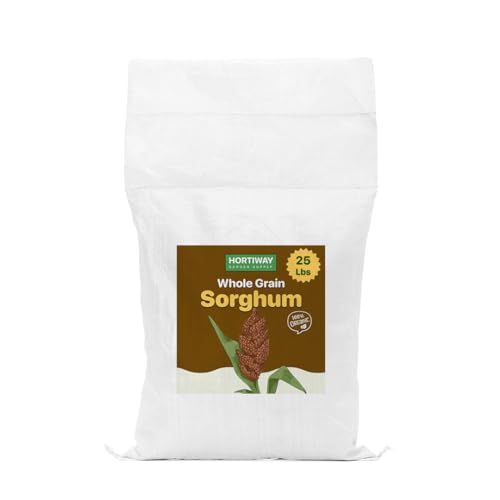 Organic Whole Red Sorghum Grain | Bulk 25 lb Raw Milo Seeds | Gluten-Free Whole Ancient Grain | Non-GMO, Unprocessed, High-Fiber Superfood for Baking, Cooking & Livestock Feed
