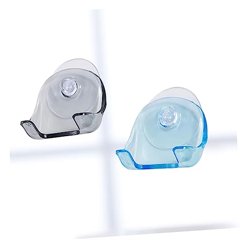 KONTONTY Shaver Holder with Suction Cup Razor Rack for Bathroom Wall Mount Razor Organizer Toiletry Organizer Face Stand