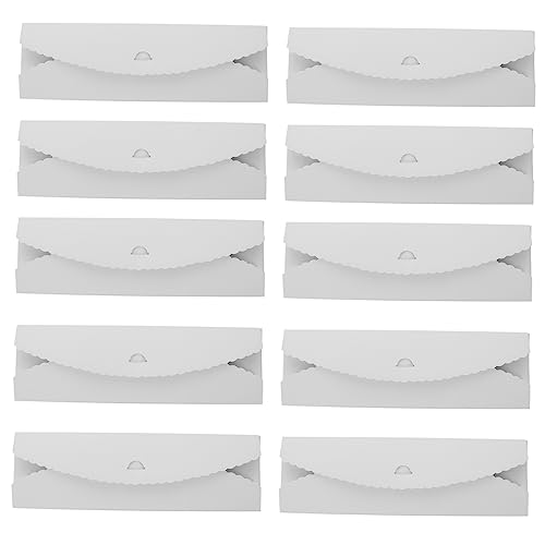 Baluue 20piezas Cajas De Cavidades Para Macarrones Papel Ecológico Diseño Elegante Envases De Blancas