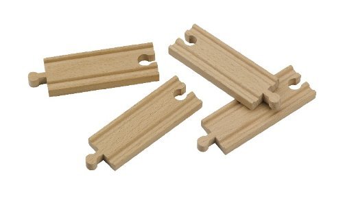 Wooden Railway Train Track Expansion Pack - Compatible with Thomas Brio Bigjigs Wooden Railway System (12.5cm Straight Track)