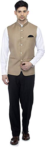 Image of Dhingra Men's Solid Nehru Jacket