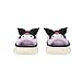 Bioworld Kuromi 3D Character Face Art Women's Purple Open-Toed Slide Slippers-Small
