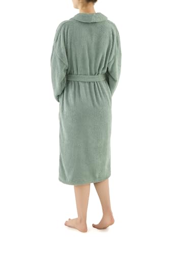 Peignoir de bain de qualité supérieure vert eau en taille XL