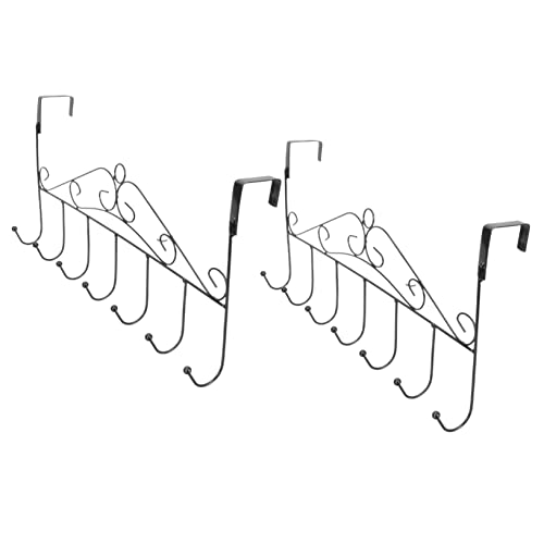 SOLUSTRE Nail- Coat Hanger Door Hook Rack Over The Door Organizer Multi-Function Clothes Hook